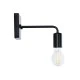 Φωτιστικό τοίχου απλίκα kelvo® MISSAM με ντουί E27 AC 220-240V IP20 μαύρο 14x20x10cm 01119
