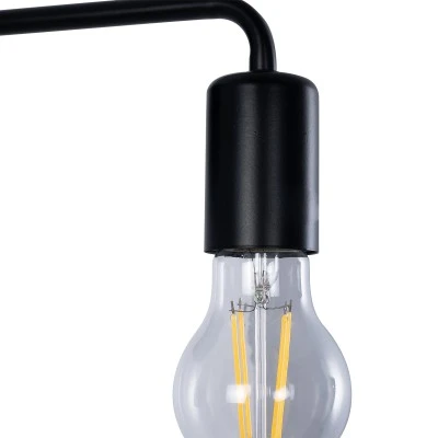Φωτιστικό τοίχου απλίκα kelvo® MISSAM με ντουί E27 AC 220-240V IP20 μαύρο 14x20x10cm 01119