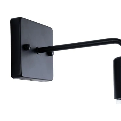 Φωτιστικό τοίχου απλίκα kelvo® MISSAM με ντουί E27 AC 220-240V IP20 μαύρο 14x20x10cm 01119