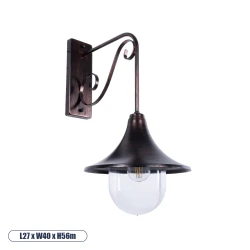 Vintage επιτοίχια απλίκα kelvo® ANNIEL με ντουί E27 1xE27 AC 220-240V IP20 χάλκινη 27x40x56cm Vintage επιτοίχια απλίκα kelvo® ANNIEL με ντουί E27 1xE27 AC 220-240V IP20 χάλκινη 27x40x56cm