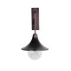 GloboStar® ANNIEL 01124 Vintage Φωτιστικό Τοίχου - Απλίκα Μονόφωτο 1 x E27 AC 220-240V IP20 - Μ27 x Π40 x Υ56cm - Καφέ Σκουριά Μεταλλικό Καμπάνα