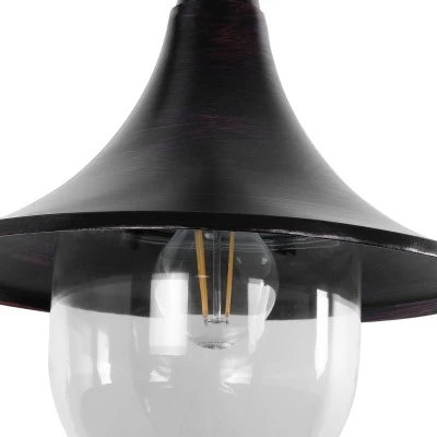 GloboStar® ANNIEL 01124 Vintage Φωτιστικό Τοίχου - Απλίκα Μονόφωτο 1 x E27 AC 220-240V IP20 - Μ27 x Π40 x Υ56cm - Καφέ Σκουριά Μεταλλικό Καμπάνα