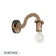 Vintage φωτιστικό τοίχου kelvo® DAKER απλίκα με ντουί E27 1 x E27 AC 220-240V IP20 χάλκινο εφέ σκουριάς & μπεζ 10x22x15cm 01126
