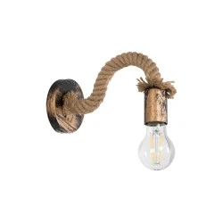 Vintage φωτιστικό τοίχου kelvo® DAKER απλίκα με ντουί E27 1 x E27 AC 220-240V IP20 χάλκινο εφέ σκουριάς & μπεζ 10x22x15cm 01126