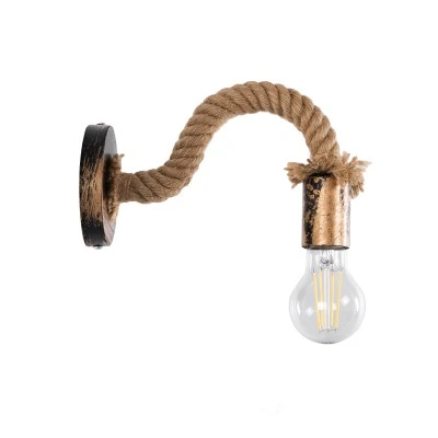 Vintage φωτιστικό τοίχου kelvo® DAKER απλίκα με ντουί E27 1 x E27 AC 220-240V IP20 χάλκινο εφέ σκουριάς & μπεζ 10x22x15cm 01126