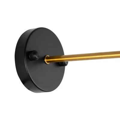 Φωτιστικό τοίχου απλίκα με ντουί 1 x E27 AC 220-240V IP20 διάφανο & χρυσό μέταλλο με διαστάσεις Μ19 x Π30 x Υ24cm
