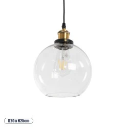 Vintage Κρεμαστό Φωτιστικό Οροφής με Ντουί 1 x E27 AC 220-240V IP20 - Πολύχρωμο - Μ20 x Π20 x Y25cm