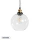 GloboStar® WICKHAM 01170 Vintage Κρεμαστό Φωτιστικό Μπάλα Μονόφωτο 1 x E27 IP20 Διάφανο Γυαλί με Μαύρο & Χρυσό Μέταλλο - Μ20 x Π20 x Y25cm