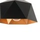 Μοντέρνο κρεμαστό φωτιστικό οροφής HEXAGON μονόφωτο AC 220-240V μαύρο χρυσό μεταλλικό καμπάνα Φ25