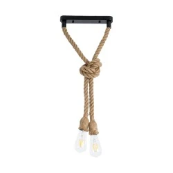 Boho Κρεμαστό Φωτιστικό Οροφής με Ντουί 2 x E27 AC 220-240V IP20 - Μπεζ - Μ30 x Π3.5 x Υ100cm