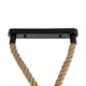 GloboStar® ROPE 01279 Vintage Κρεμαστό Φωτιστικό Ράγα Δίφωτο 2 x E27 IP20 Μπεζ Σχοινί - Μ30 x Π3.5 x Υ100cm