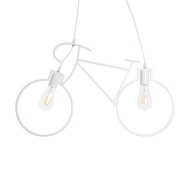 Vintage κρεμαστό φωτιστικό BIKE με ντουί 2 x E27 AC 220-240V IP20 - Λευκό