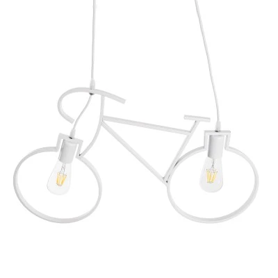 Vintage κρεμαστό φωτιστικό BIKE με ντουί 2 x E27 AC 220-240V IP20 - Λευκό Vintage κρεμαστό φωτιστικό BIKE με ντουί 2 x E27 AC 220-240V IP20 - Λευκό