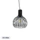 GloboStar® SCANDI 01386 Vintage Industrial Κρεμαστό Φωτιστικό Οροφής Μονόφωτο 1 x E27  Μαύρο Μεταλλικό Πλέγμα Φ23 x Υ30cm