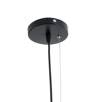 GloboStar® SCANDI 01386 Vintage Industrial Κρεμαστό Φωτιστικό Οροφής Μονόφωτο 1 x E27  Μαύρο Μεταλλικό Πλέγμα Φ23 x Υ30cm