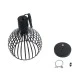 GloboStar® SCANDI 01386 Vintage Industrial Κρεμαστό Φωτιστικό Οροφής Μονόφωτο 1 x E27  Μαύρο Μεταλλικό Πλέγμα Φ23 x Υ30cm