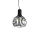 GloboStar® SCANDI 01386 Vintage Industrial Κρεμαστό Φωτιστικό Οροφής Μονόφωτο 1 x E27  Μαύρο Μεταλλικό Πλέγμα Φ23 x Υ30cm