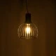GloboStar® SCANDI 01386 Vintage Industrial Κρεμαστό Φωτιστικό Οροφής Μονόφωτο 1 x E27  Μαύρο Μεταλλικό Πλέγμα Φ23 x Υ30cm
