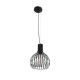 GloboStar® SCANDI 01386 Vintage Industrial Κρεμαστό Φωτιστικό Οροφής Μονόφωτο 1 x E27  Μαύρο Μεταλλικό Πλέγμα Φ23 x Υ30cm