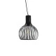 GloboStar® SCANDI 01386 Vintage Industrial Κρεμαστό Φωτιστικό Οροφής Μονόφωτο 1 x E27  Μαύρο Μεταλλικό Πλέγμα Φ23 x Υ30cm
