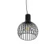 GloboStar® SCANDI 01386 Vintage Industrial Κρεμαστό Φωτιστικό Οροφής Μονόφωτο 1 x E27  Μαύρο Μεταλλικό Πλέγμα Φ23 x Υ30cm