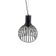 GloboStar® SCANDI 01386 Vintage Industrial Κρεμαστό Φωτιστικό Οροφής Μονόφωτο 1 x E27  Μαύρο Μεταλλικό Πλέγμα Φ23 x Υ30cm