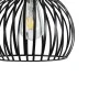 GloboStar® SCANDI 01386 Vintage Industrial Κρεμαστό Φωτιστικό Οροφής Μονόφωτο 1 x E27  Μαύρο Μεταλλικό Πλέγμα Φ23 x Υ30cm