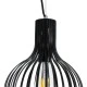 GloboStar® SCANDI 01386 Vintage Industrial Κρεμαστό Φωτιστικό Οροφής Μονόφωτο 1 x E27  Μαύρο Μεταλλικό Πλέγμα Φ23 x Υ30cm