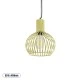GloboStar® SCANDI 01387 Vintage Κρεμαστό Φωτιστικό Πλέγμα Μονόφωτο 1 x E27 IP20 Μπεζ Μέταλλο - Μ23 x Π23 x Υ30cm
