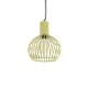 GloboStar® SCANDI 01387 Vintage Κρεμαστό Φωτιστικό Πλέγμα Μονόφωτο 1 x E27 IP20 Μπεζ Μέταλλο - Μ23 x Π23 x Υ30cm