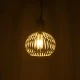 GloboStar® SCANDI 01387 Vintage Κρεμαστό Φωτιστικό Πλέγμα Μονόφωτο 1 x E27 IP20 Μπεζ Μέταλλο - Μ23 x Π23 x Υ30cm