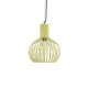 GloboStar® SCANDI 01387 Vintage Κρεμαστό Φωτιστικό Πλέγμα Μονόφωτο 1 x E27 IP20 Μπεζ Μέταλλο - Μ23 x Π23 x Υ30cm
