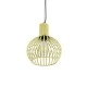 GloboStar® SCANDI 01387 Vintage Κρεμαστό Φωτιστικό Πλέγμα Μονόφωτο 1 x E27 IP20 Μπεζ Μέταλλο - Μ23 x Π23 x Υ30cm