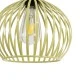 GloboStar® SCANDI 01387 Vintage Κρεμαστό Φωτιστικό Πλέγμα Μονόφωτο 1 x E27 IP20 Μπεζ Μέταλλο - Μ23 x Π23 x Υ30cm