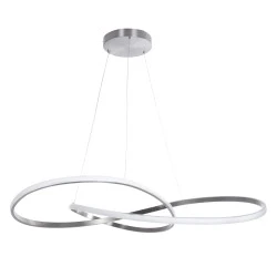Κρεμαστό Φωτιστικό Design LED DEXTER CCT 120W 13440lm 300° AC 220-240V - Εναλλαγή Φωτισμού μέσω Τηλεχειριστηρίου All In One- Νίκελ Βούρτσας 