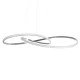 GloboStar® DEXTER 60919 Κρεμαστό Φωτιστικό Οροφής Design LED CCT 120W 13440lm 300° AC 220-240V - Εναλλαγή Φωτισμού μέσω Τηλεχειριστηρίου All In One Ψυχρό 6000k+Φυσικό 4500k+Θερμό 2700k Dimmable Φ103cm - Νίκελ Βούρτσας - 3 Years Warranty