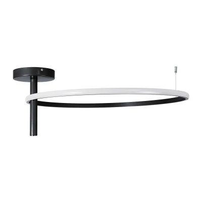 Μοντέρνο φωτιστικό οροφής VERONA LED 36W 4032lm 360° AC 220-240V ρυθμιζόμενο λευκό CCT IP20 μαύρο ματ 60x60x23cm