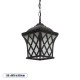 GloboStar® LINCOLN 01399 Vintage Κρεμαστό Φωτιστικό Πλέγμα Μονόφωτο 1 x E27 IP20 Καφέ Μεταλλο με Διάφανο Γυαλί - Μ19 x Π19 x Υ20cm