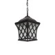 GloboStar® LINCOLN 01399 Vintage Κρεμαστό Φωτιστικό Πλέγμα Μονόφωτο 1 x E27 IP20 Καφέ Μεταλλο με Διάφανο Γυαλί - Μ19 x Π19 x Υ20cm