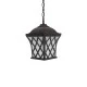 GloboStar® LINCOLN 01399 Vintage Κρεμαστό Φωτιστικό Πλέγμα Μονόφωτο 1 x E27 IP20 Καφέ Μεταλλο με Διάφανο Γυαλί - Μ19 x Π19 x Υ20cm