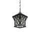GloboStar® LINCOLN 01399 Vintage Κρεμαστό Φωτιστικό Πλέγμα Μονόφωτο 1 x E27 IP20 Καφέ Μεταλλο με Διάφανο Γυαλί - Μ19 x Π19 x Υ20cm