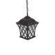 GloboStar® LINCOLN 01399 Vintage Κρεμαστό Φωτιστικό Πλέγμα Μονόφωτο 1 x E27 IP20 Καφέ Μεταλλο με Διάφανο Γυαλί - Μ19 x Π19 x Υ20cm