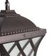 GloboStar® LINCOLN 01399 Vintage Κρεμαστό Φωτιστικό Πλέγμα Μονόφωτο 1 x E27 IP20 Καφέ Μεταλλο με Διάφανο Γυαλί - Μ19 x Π19 x Υ20cm