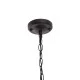 GloboStar® LINCOLN 01399 Vintage Κρεμαστό Φωτιστικό Πλέγμα Μονόφωτο 1 x E27 IP20 Καφέ Μεταλλο με Διάφανο Γυαλί - Μ19 x Π19 x Υ20cm