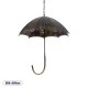 GloboStar® UMBRELLA 01406 Vintage Industrial Κρεμαστό Φωτιστικό Οροφής Πολύφωτο 5 x E27 Μαύρο Καφέ Σκουριά Μεταλλικό Φ58 x Υ60cm