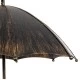 GloboStar® UMBRELLA 01406 Vintage Industrial Κρεμαστό Φωτιστικό Οροφής Πολύφωτο 5 x E27 Μαύρο Καφέ Σκουριά Μεταλλικό Φ58 x Υ60cm