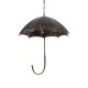 GloboStar® UMBRELLA 01406 Vintage Industrial Κρεμαστό Φωτιστικό Οροφής Πολύφωτο 5 x E27 Μαύρο Καφέ Σκουριά Μεταλλικό Φ58 x Υ60cm