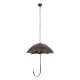 GloboStar® UMBRELLA 01406 Vintage Industrial Κρεμαστό Φωτιστικό Οροφής Πολύφωτο 5 x E27 Μαύρο Καφέ Σκουριά Μεταλλικό Φ58 x Υ60cm