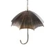 GloboStar® UMBRELLA 01406 Vintage Industrial Κρεμαστό Φωτιστικό Οροφής Πολύφωτο 5 x E27 Μαύρο Καφέ Σκουριά Μεταλλικό Φ58 x Υ60cm