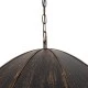 GloboStar® UMBRELLA 01406 Vintage Industrial Κρεμαστό Φωτιστικό Οροφής Πολύφωτο 5 x E27 Μαύρο Καφέ Σκουριά Μεταλλικό Φ58 x Υ60cm
